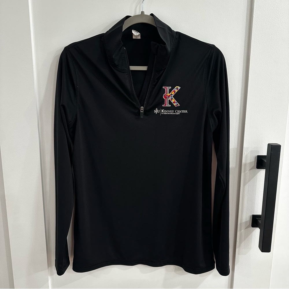 Alo Yoga SJU Kinney Center 1/4 Zip Pullover Black Large